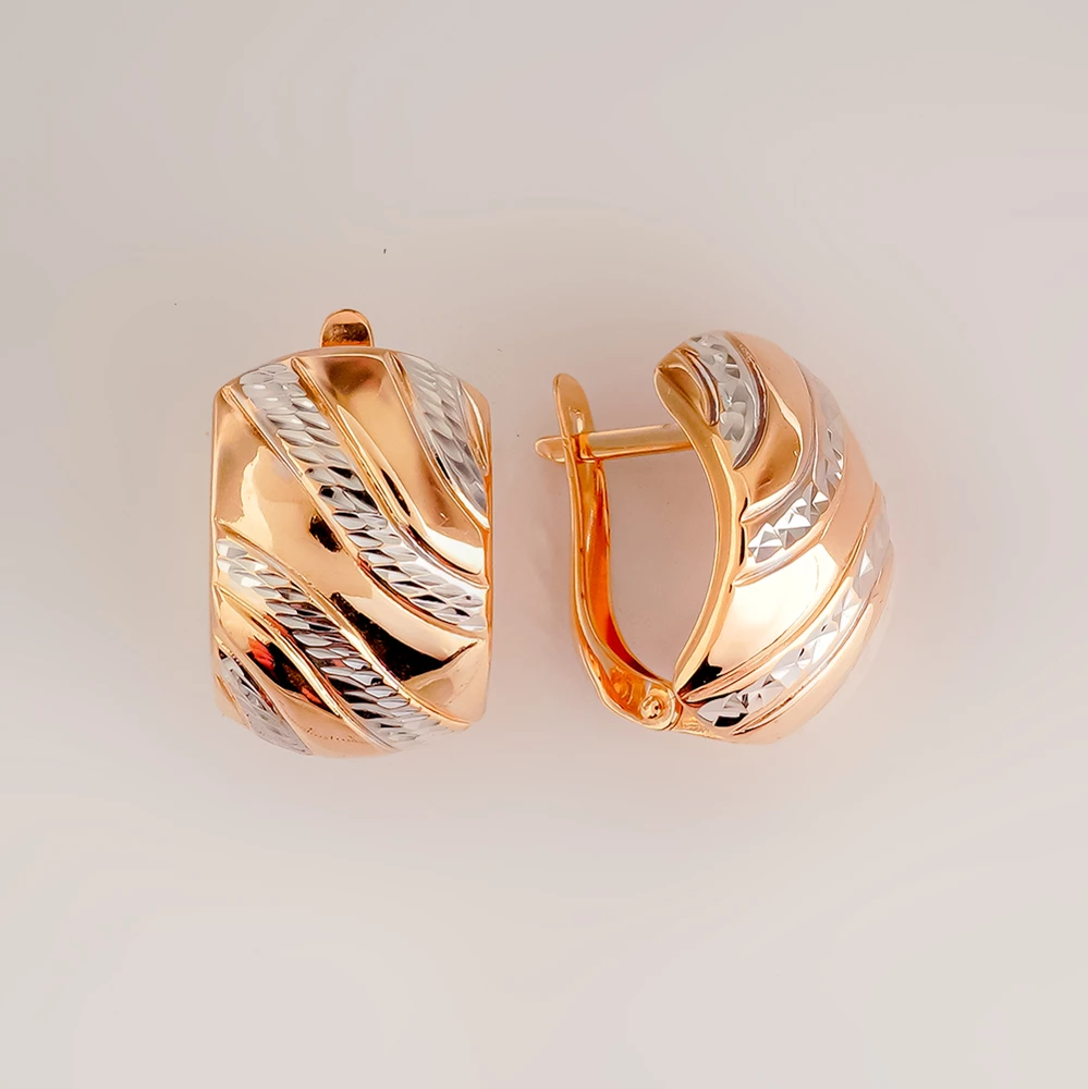 Серьги из красного золота 585 пробы
