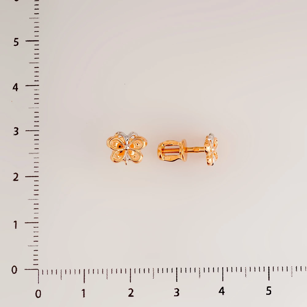 Серьги из красного золота 585 пробы