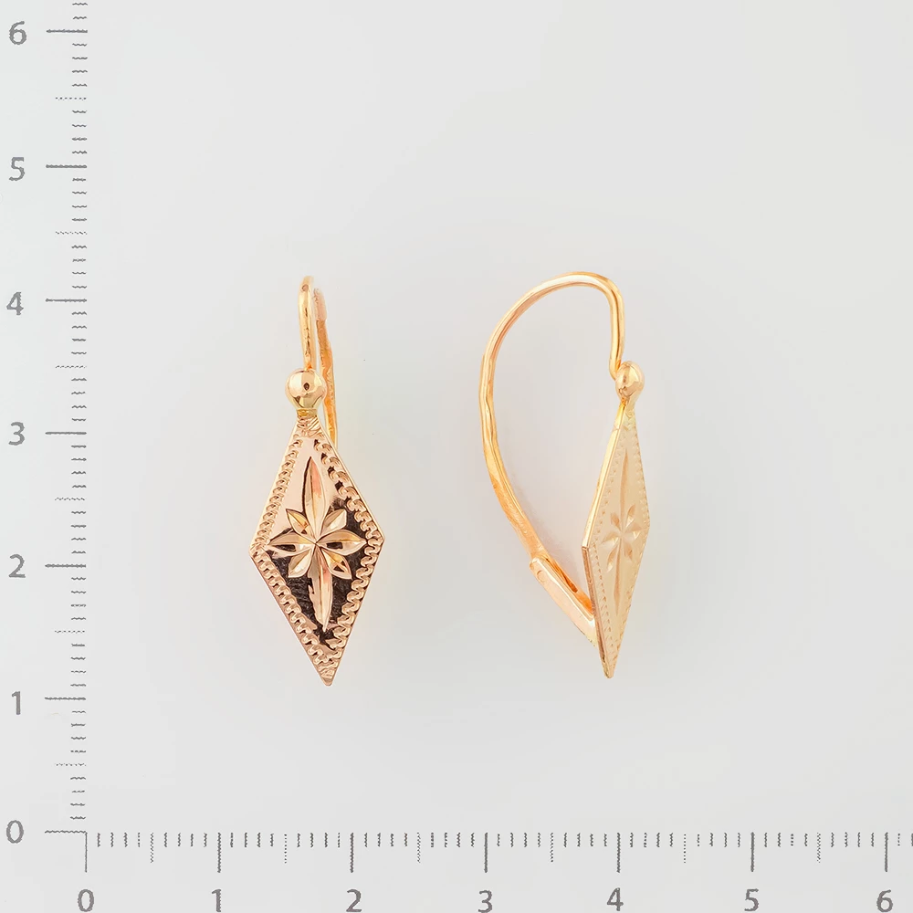 Серьги из красного золота 583 пробы