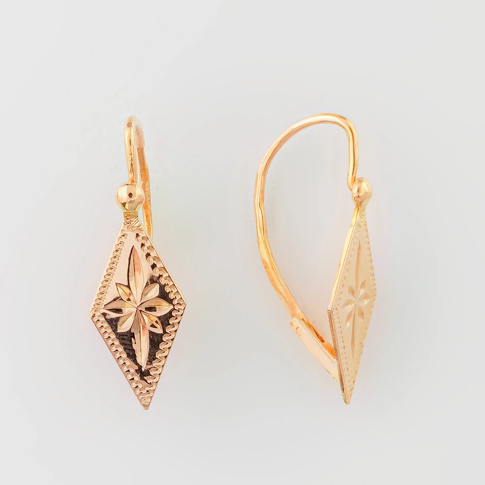 Серьги из красного золота 583 пробы