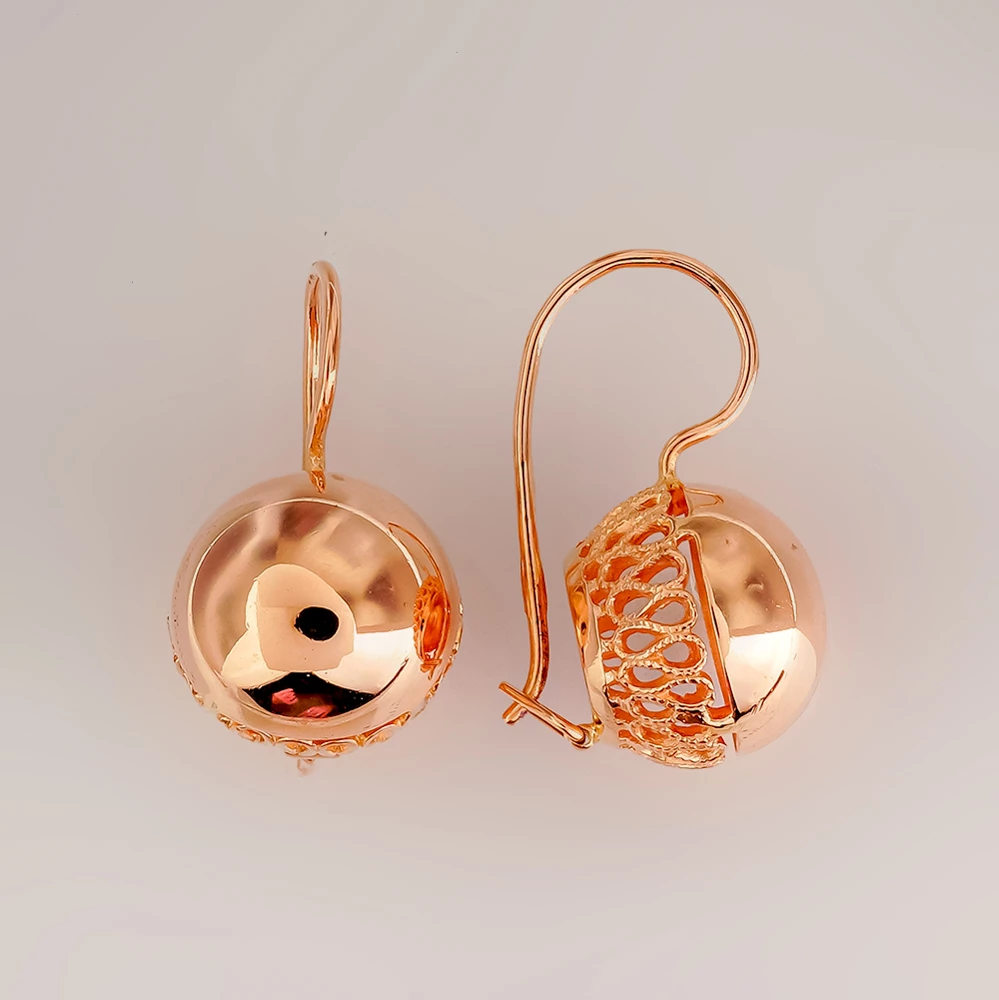 Серьги из красного золота 583 пробы