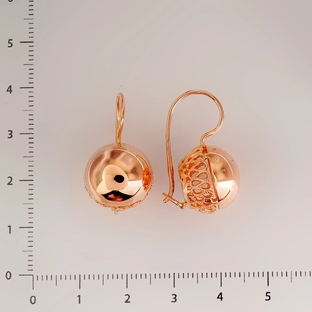 Серьги из красного золота 583 пробы