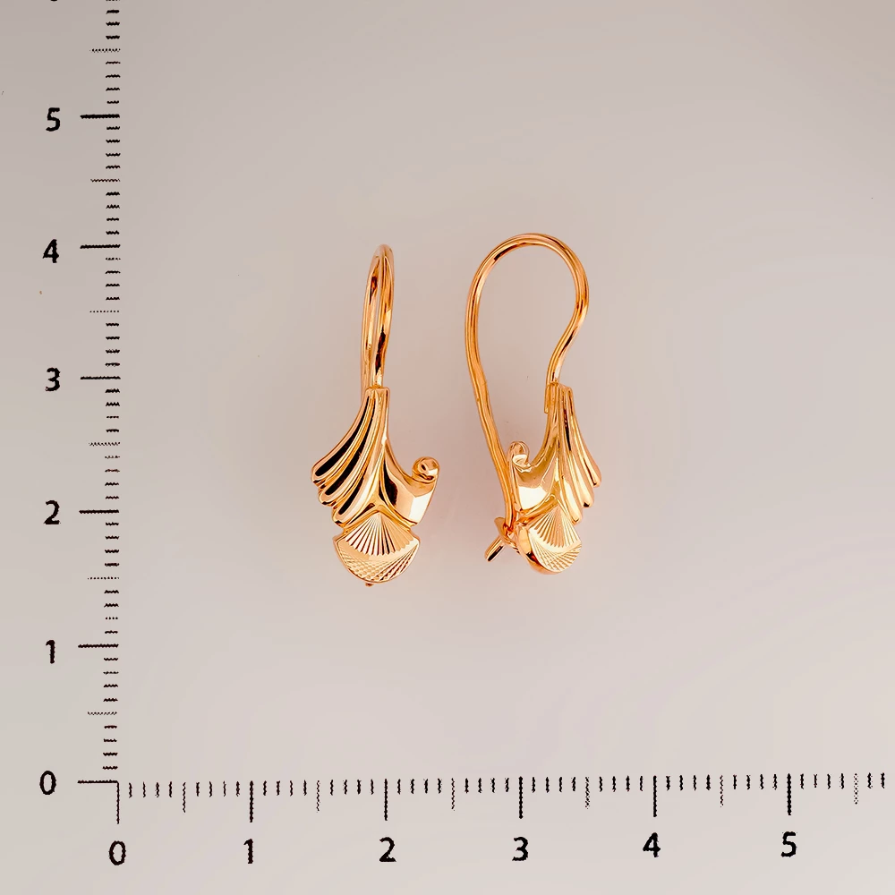 Серьги из желтого золота 585 пробы