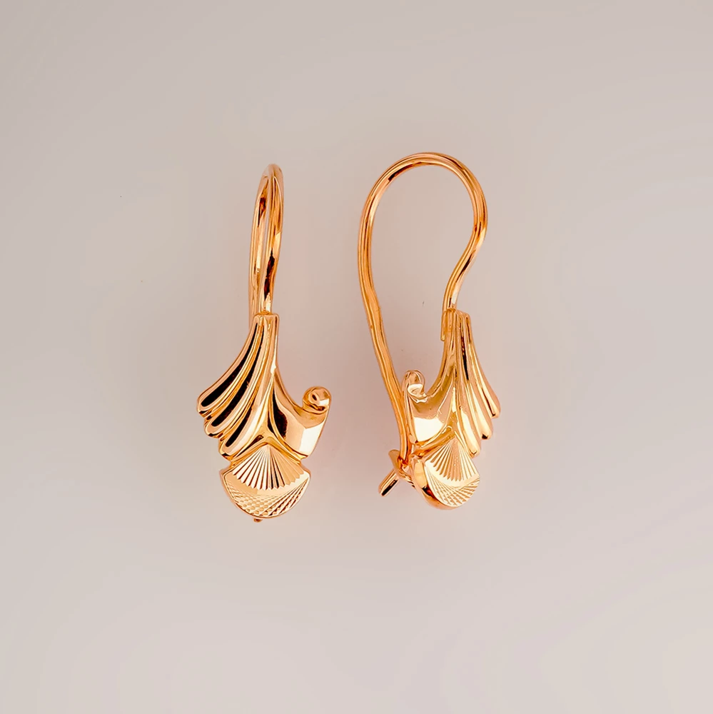 Серьги из желтого золота 585 пробы
