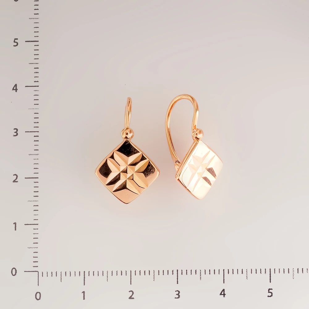 Серьги из красного золота 583 пробы