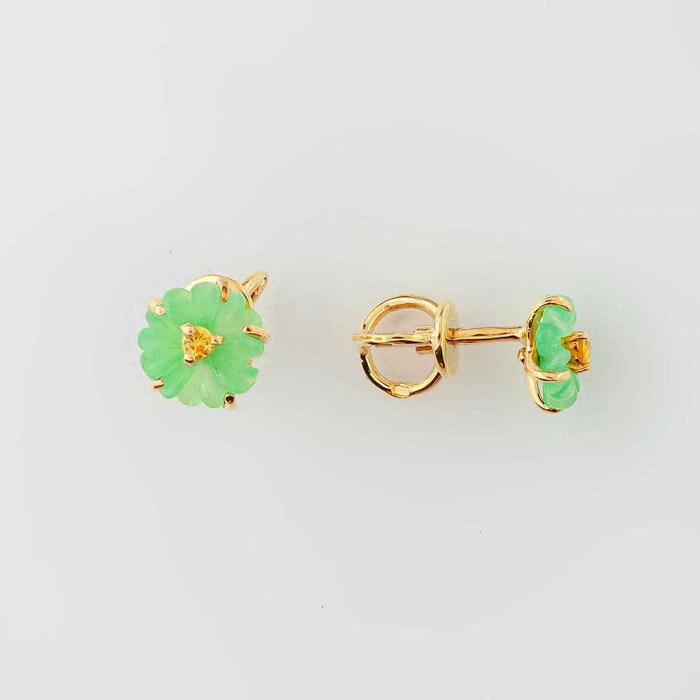 Серьги из желтого золота 585 пробы