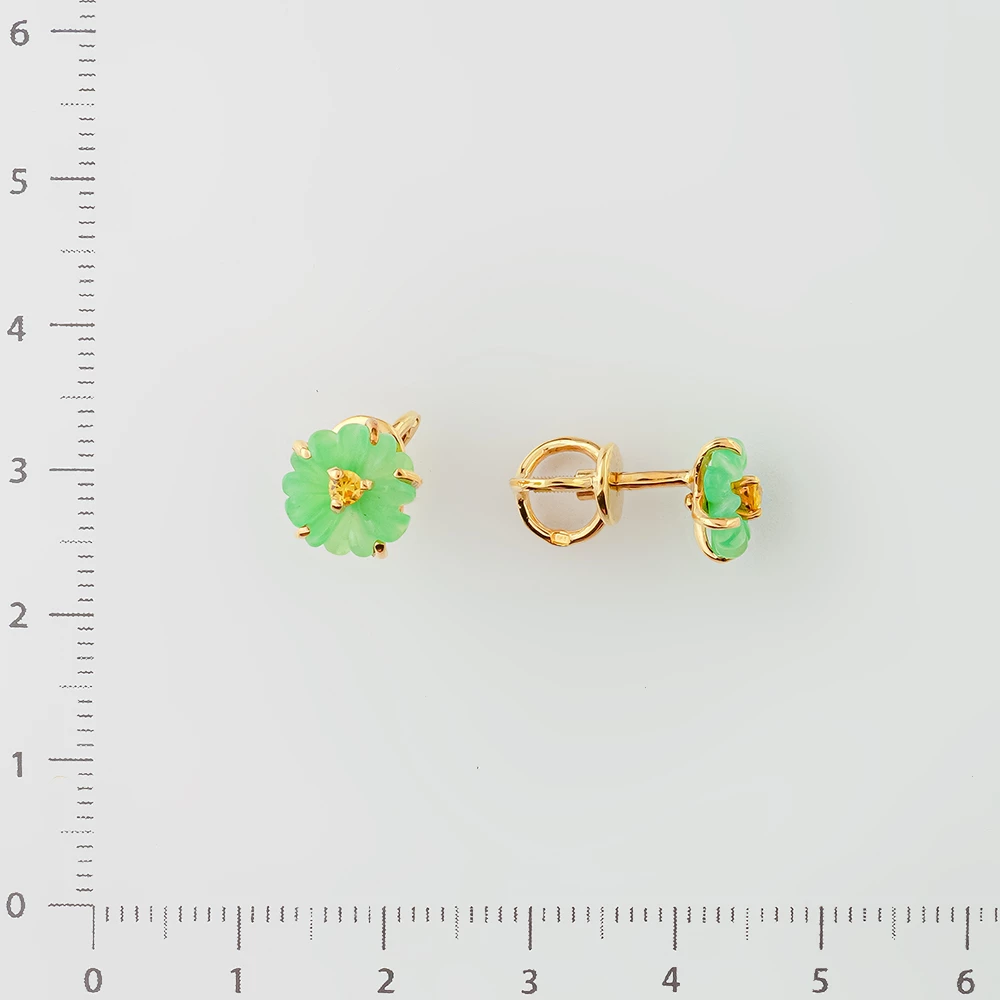 Серьги из желтого золота 585 пробы