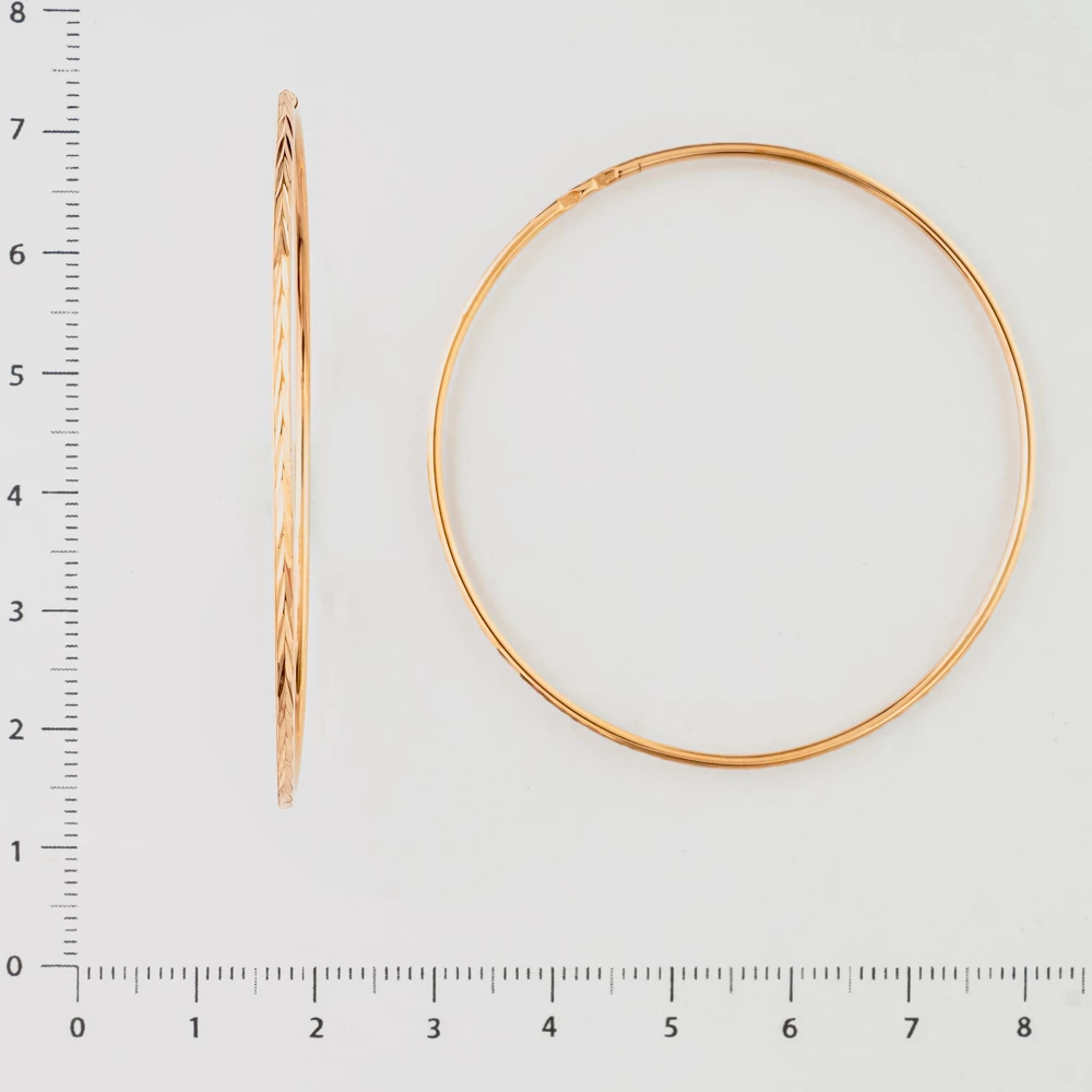 Серьги конго из красного золота 585 пробы