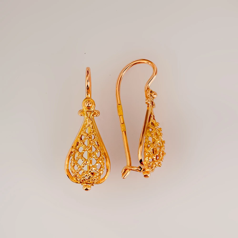 Серьги из красного золота 583 пробы