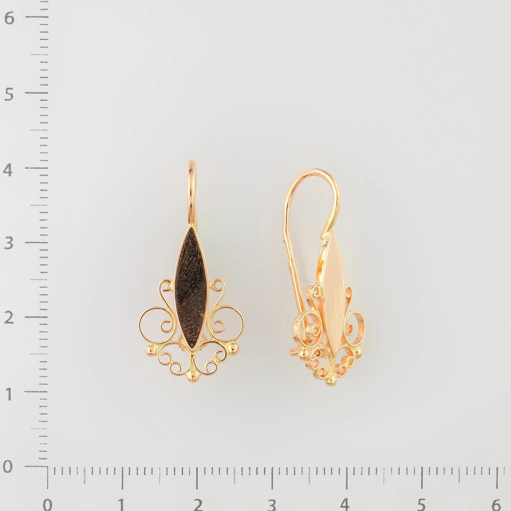 Серьги из красного золота 583 пробы