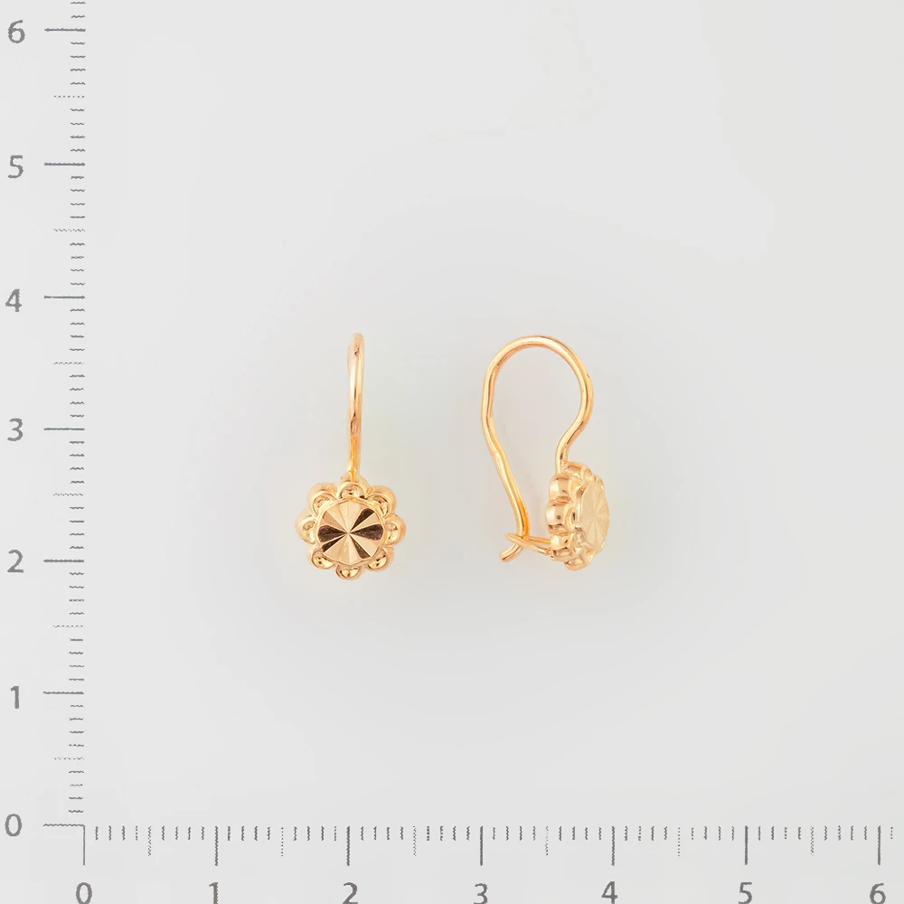 Серьги из красного золота 583 пробы