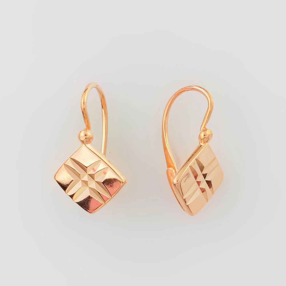 Серьги из красного золота 583 пробы