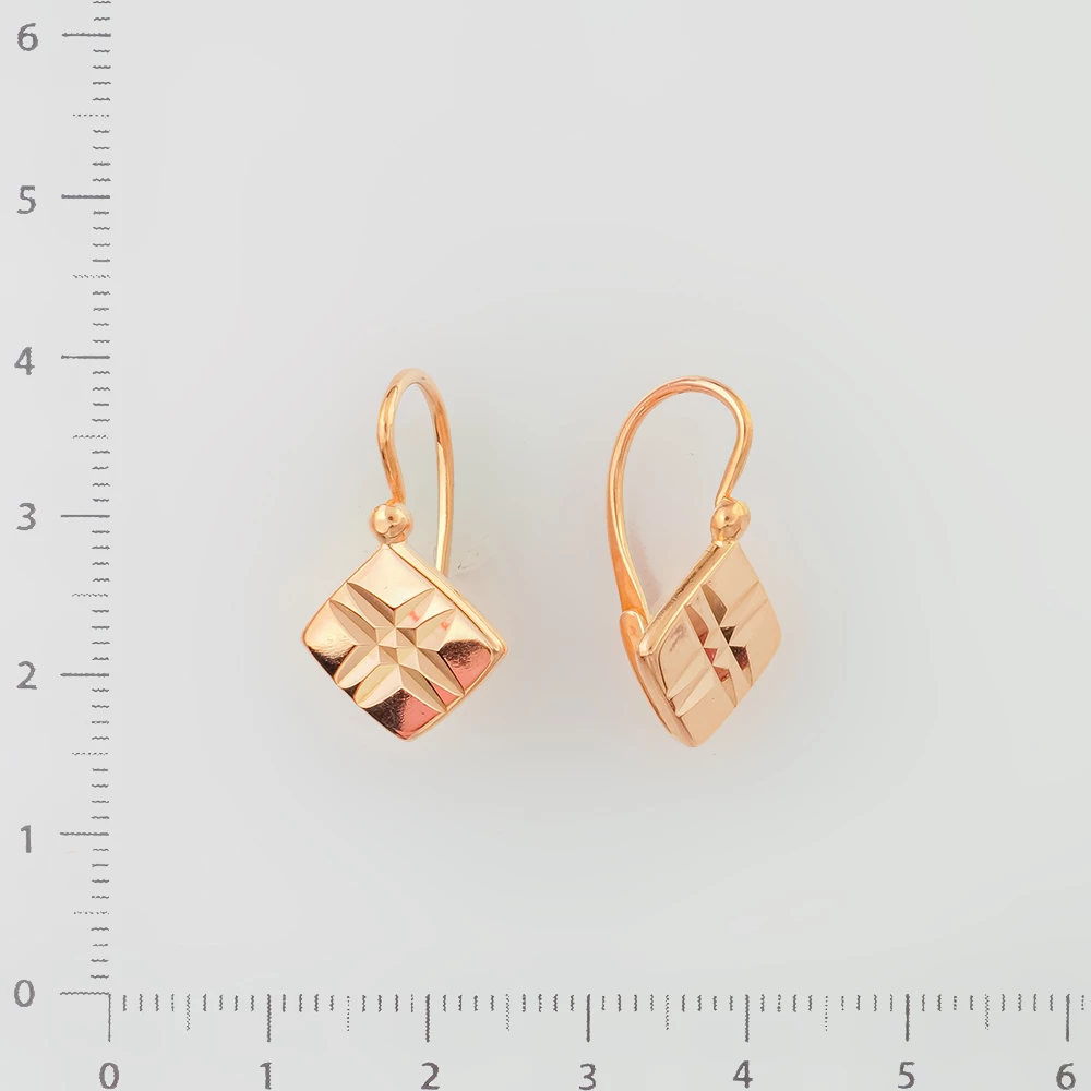 Серьги из красного золота 583 пробы