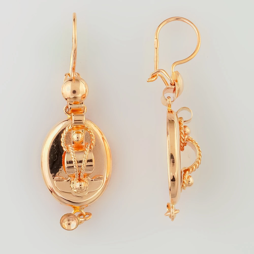 Серьги из красного золота 585 пробы