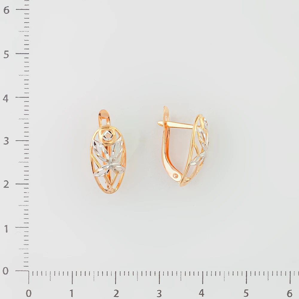 Серьги из красного золота 585 пробы