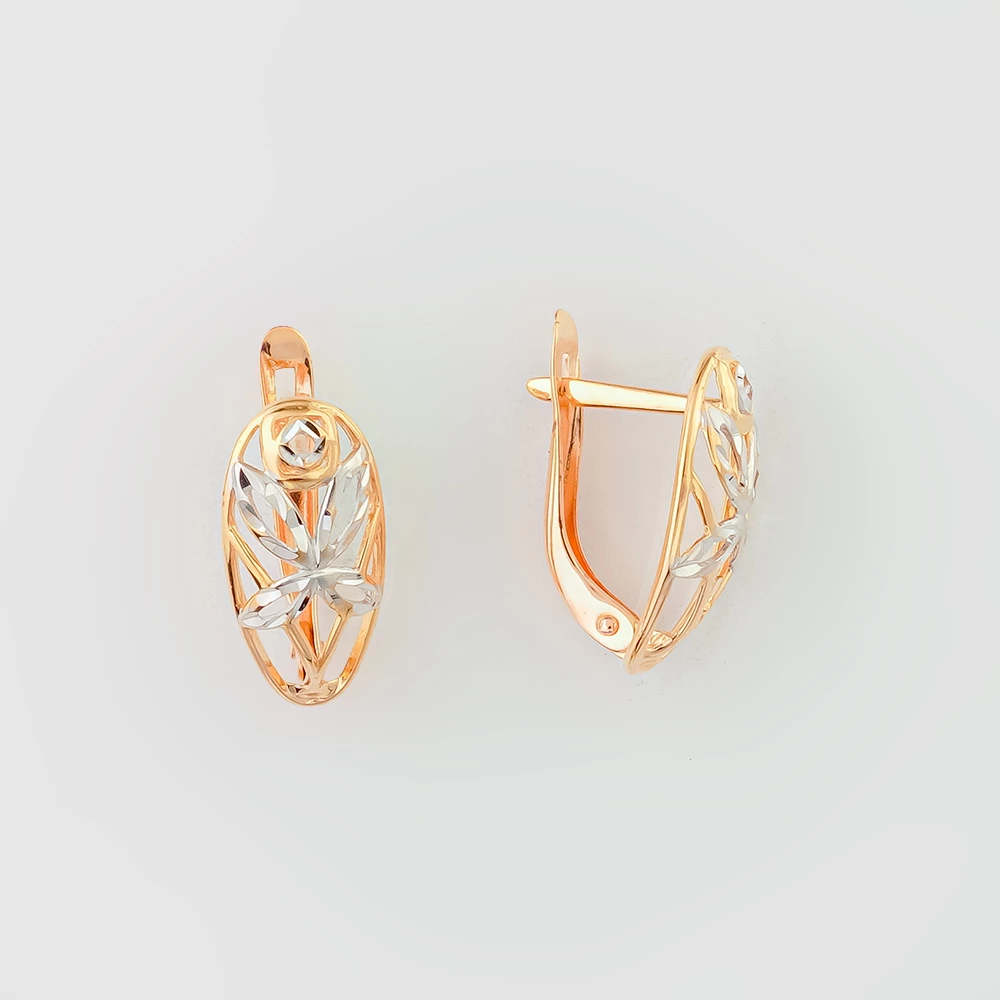 Серьги из красного золота 585 пробы