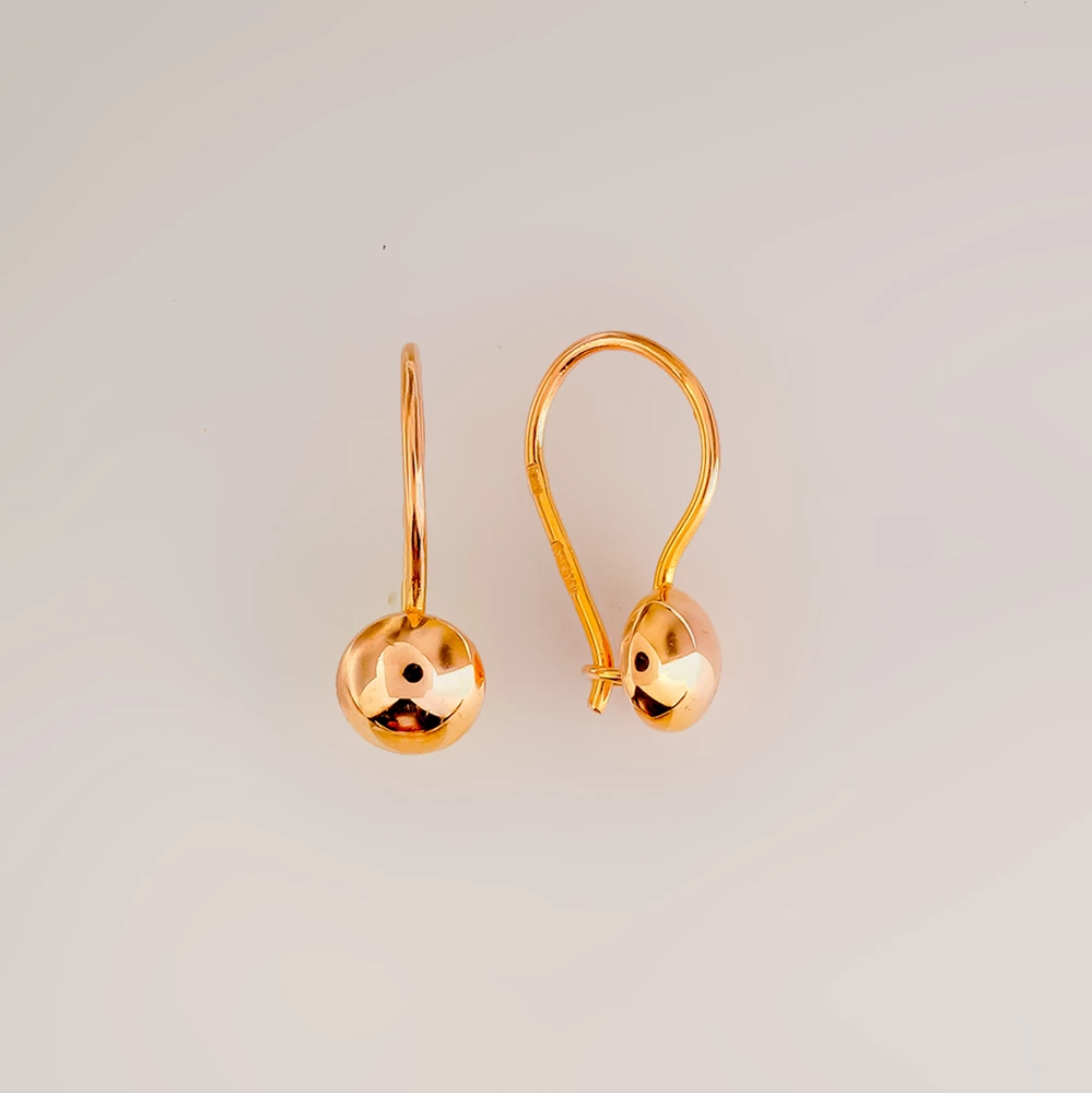 Серьги из красного золота 583 пробы