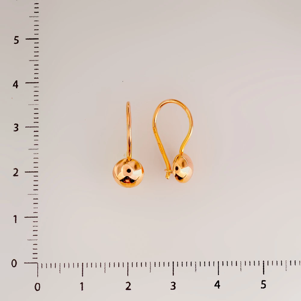 Серьги из красного золота 583 пробы