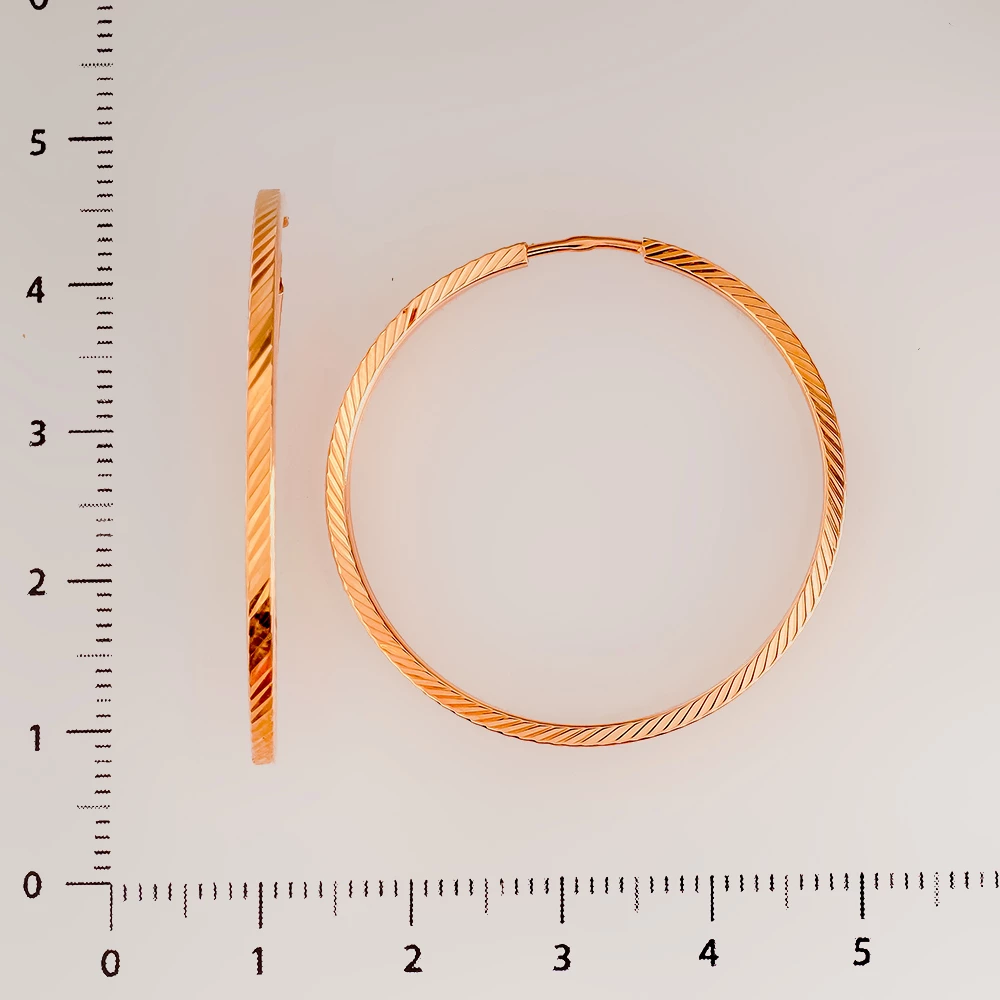 Серьги конго из красного золота 585 пробы