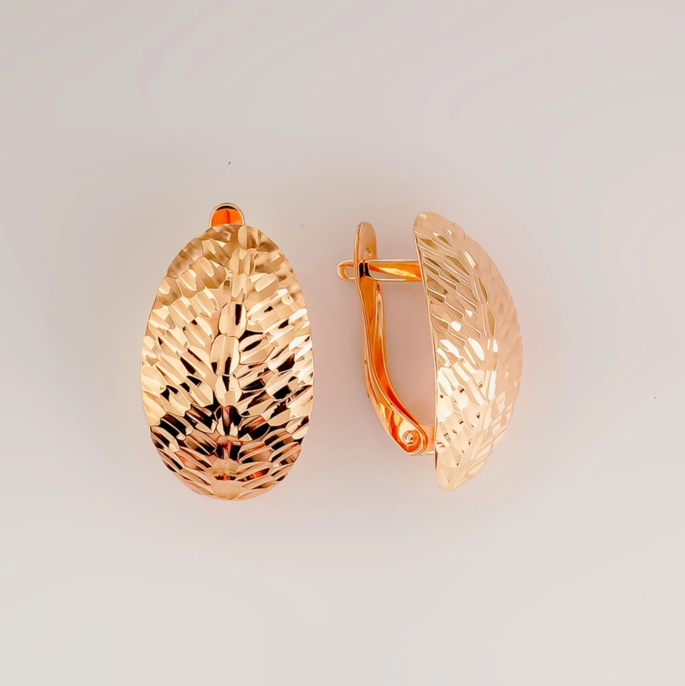 Серьги из красного золота 585 пробы