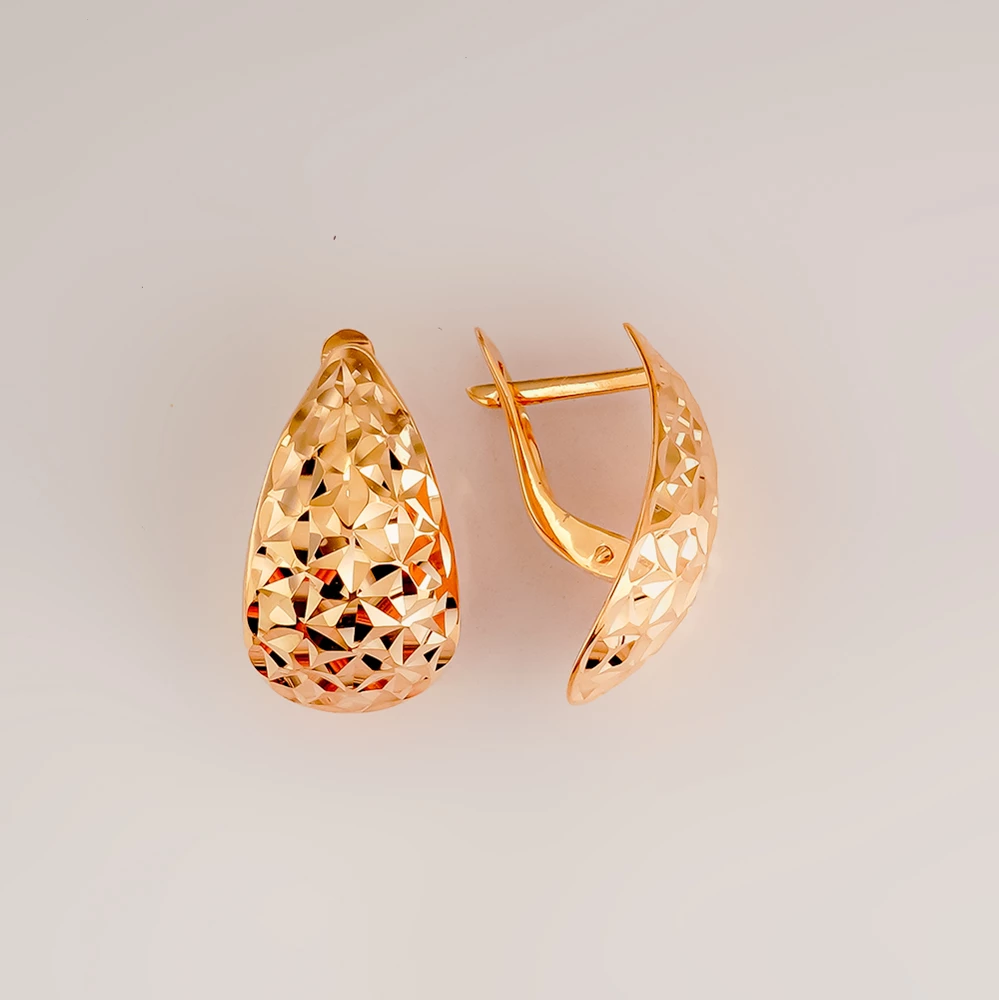 Серьги из красного золота 585 пробы