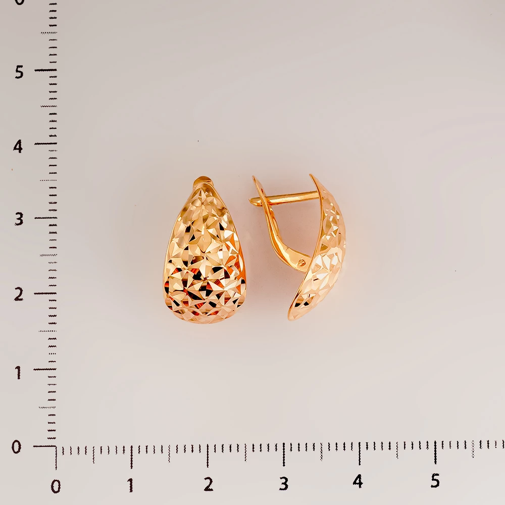 Серьги из красного золота 585 пробы