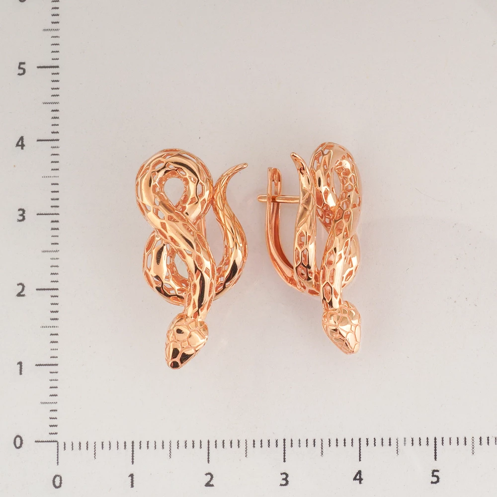 Серьги из красного золота 585 пробы