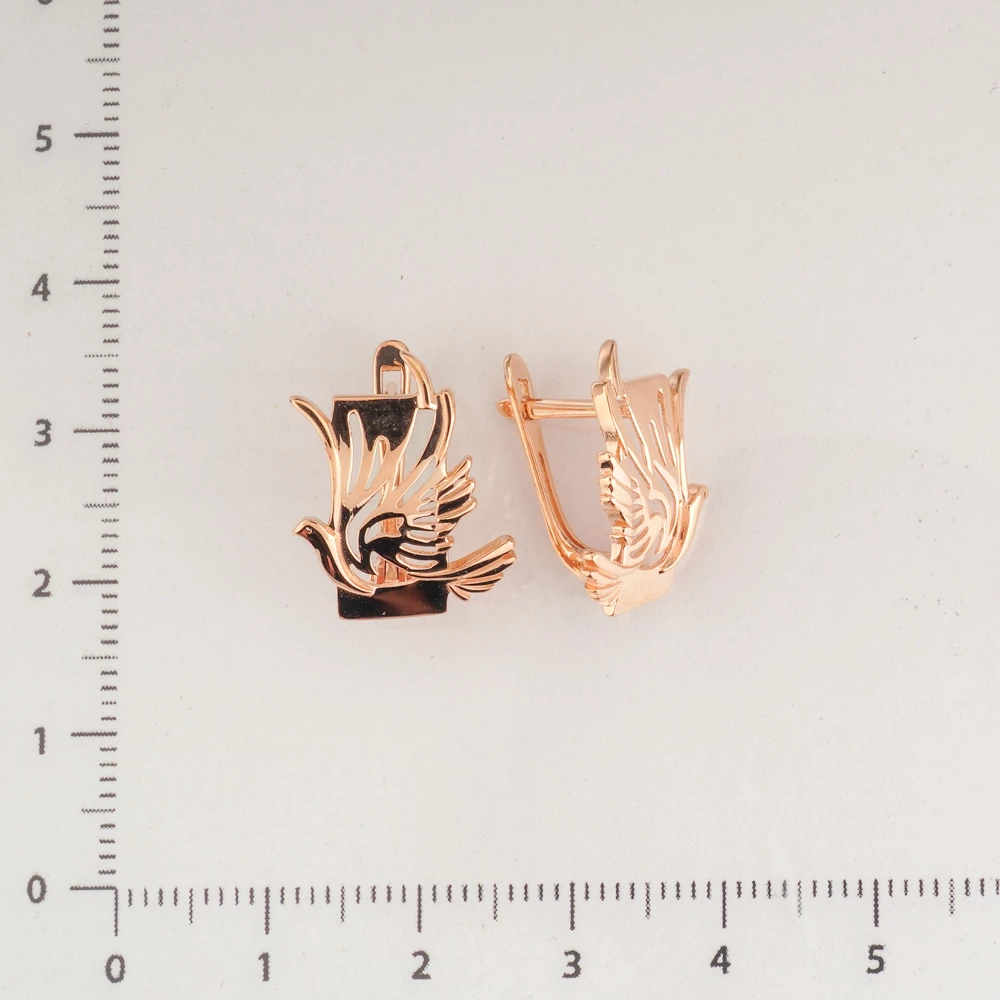 Серьги из красного золота 585 пробы