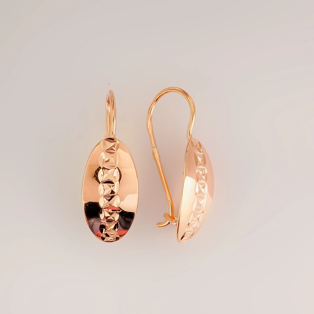 Серьги из красного золота 585 пробы