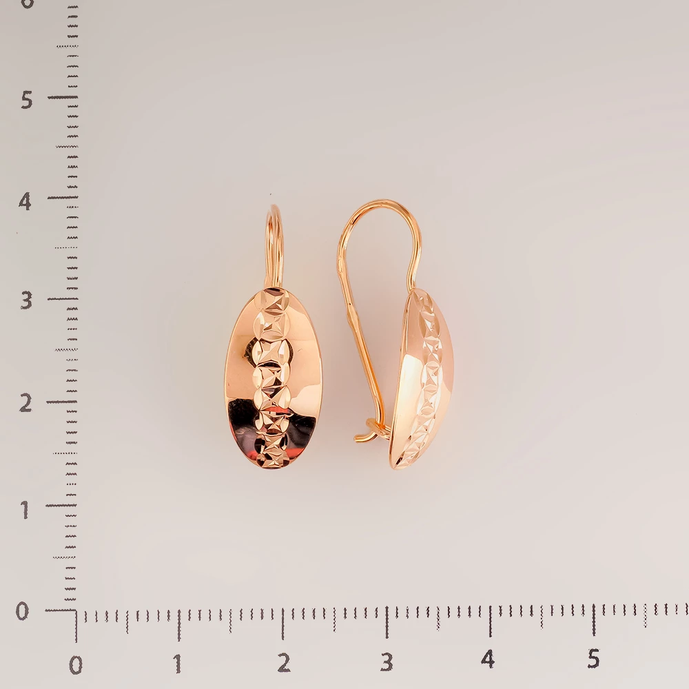 Серьги из красного золота 585 пробы