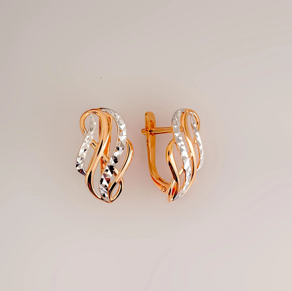 Серьги из красного золота 585 пробы