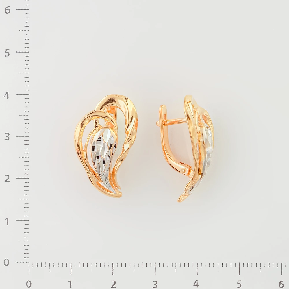 Серьги из красного золота 585 пробы