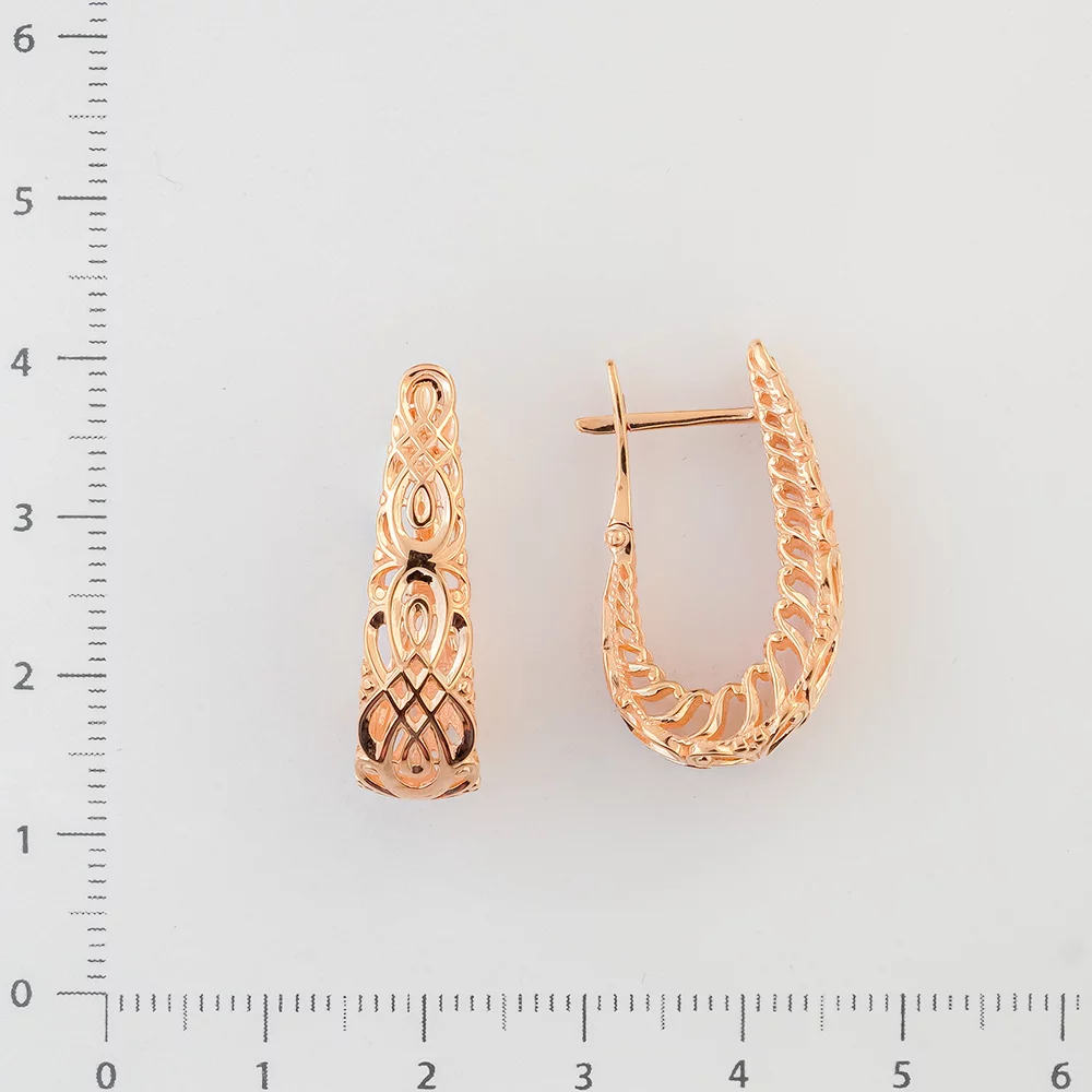 Серьги из красного золота 585 пробы