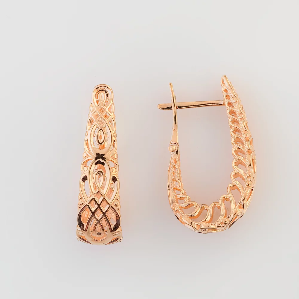 Серьги из красного золота 585 пробы