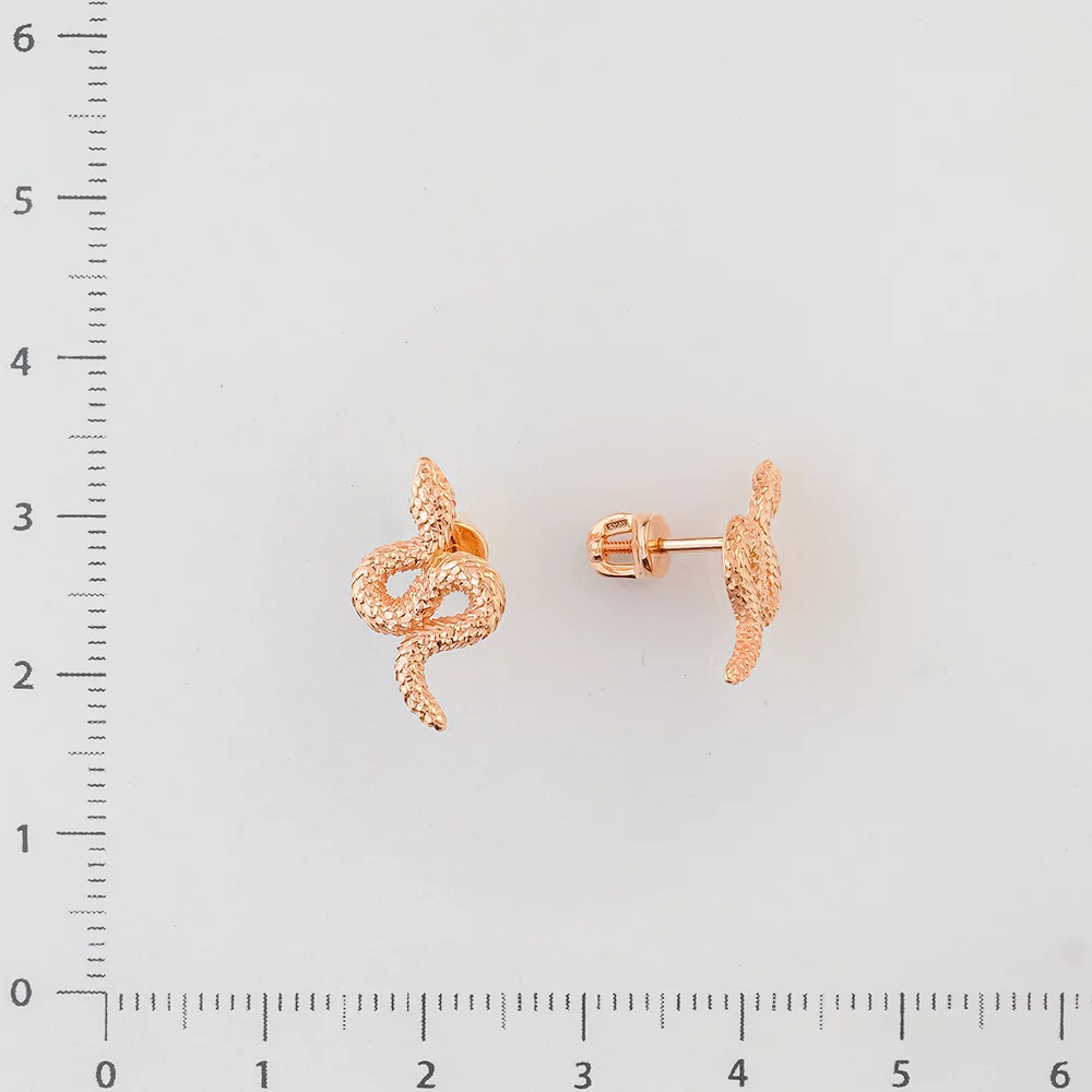 Серьги из красного золота 585 пробы
