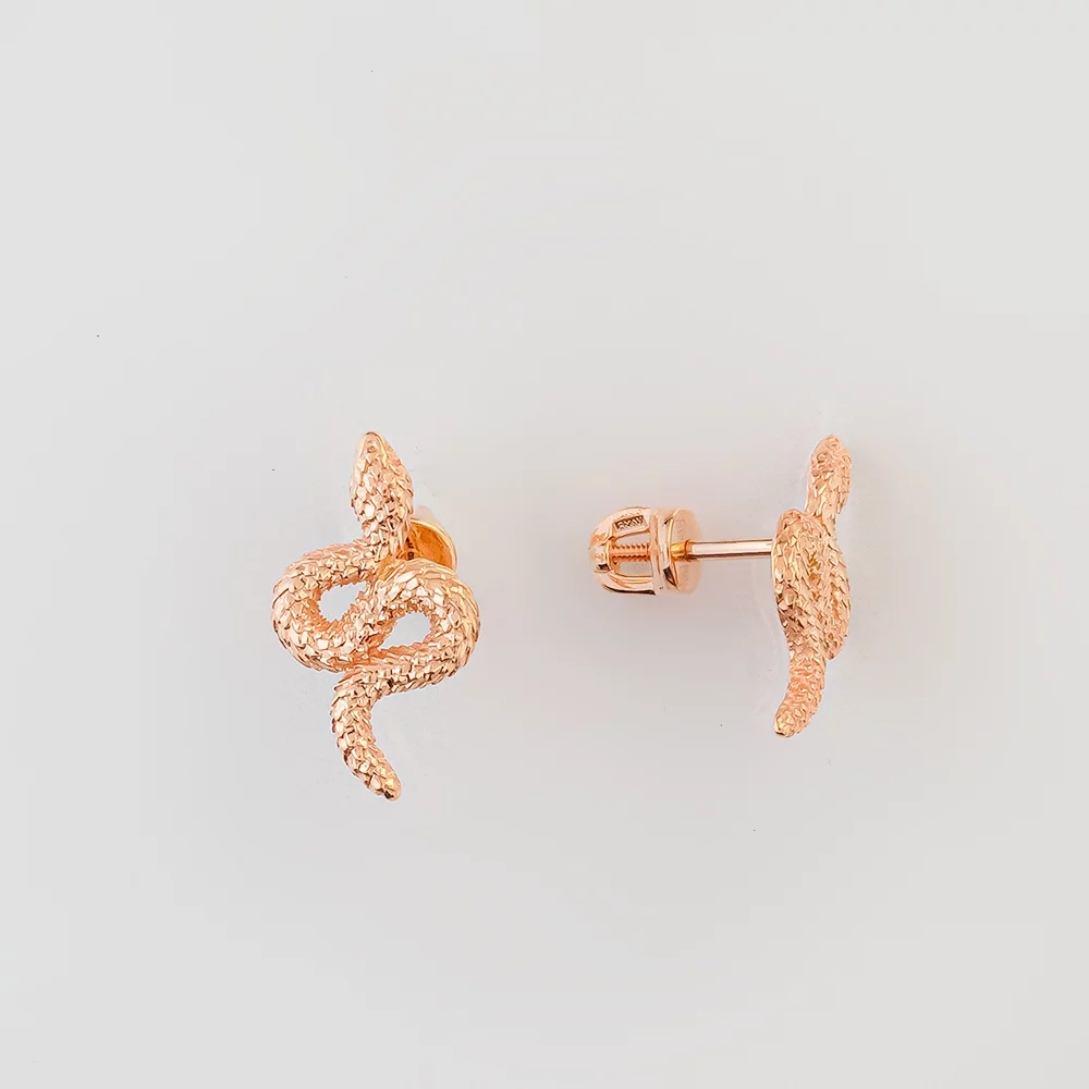 Серьги из красного золота 585 пробы