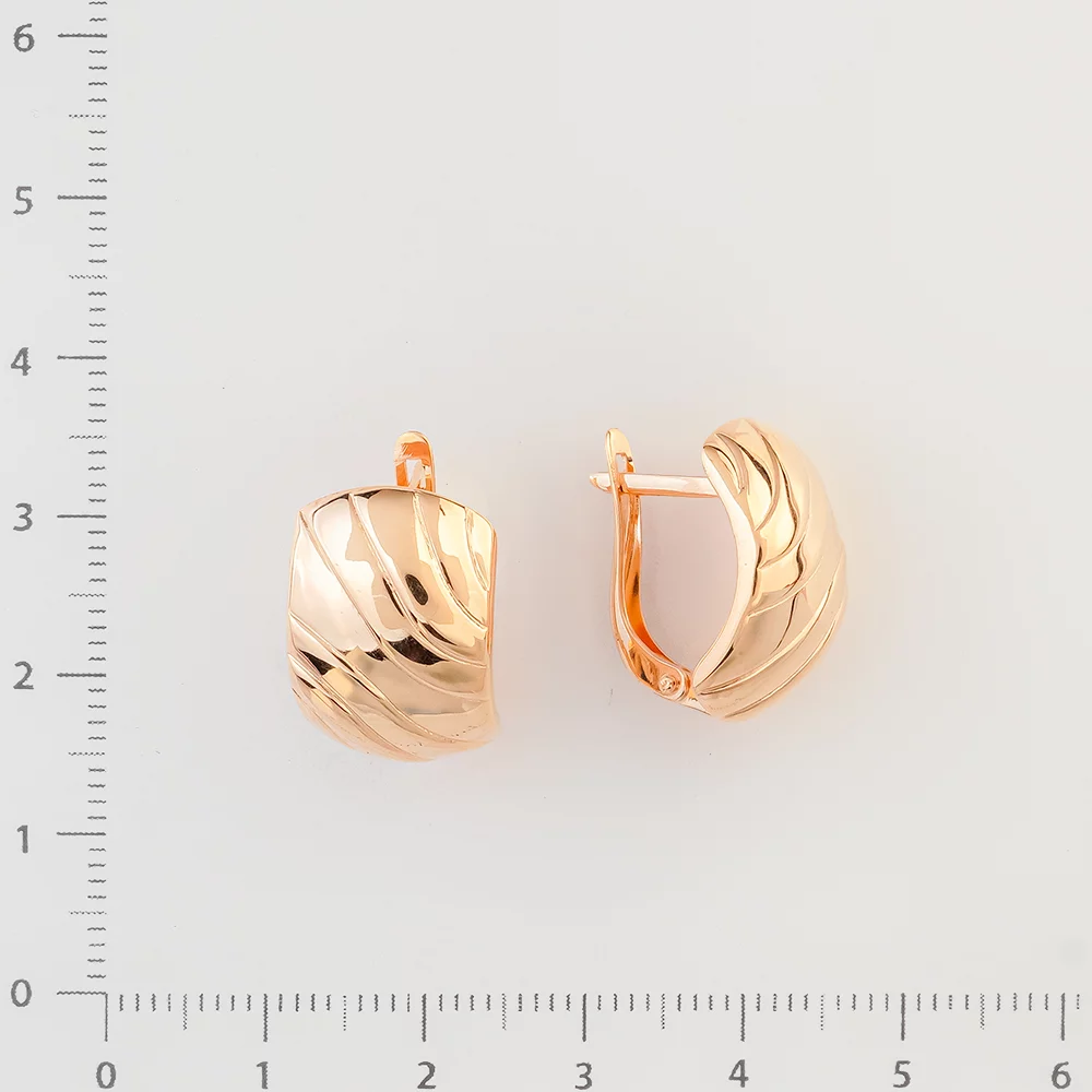 Серьги из красного золота 585 пробы