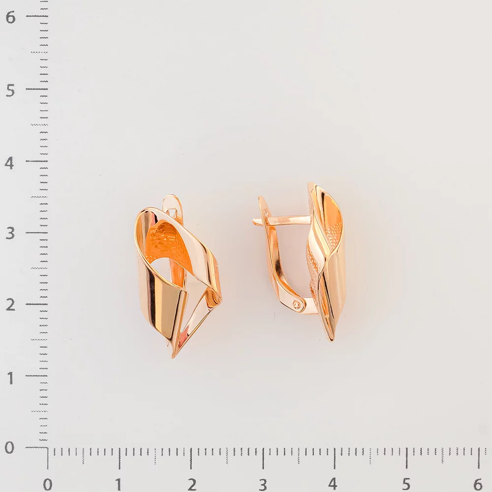 Серьги из красного золота 585 пробы