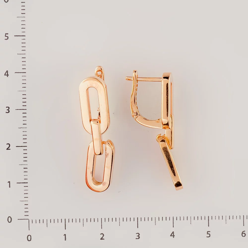 Серьги из красного золота 585 пробы