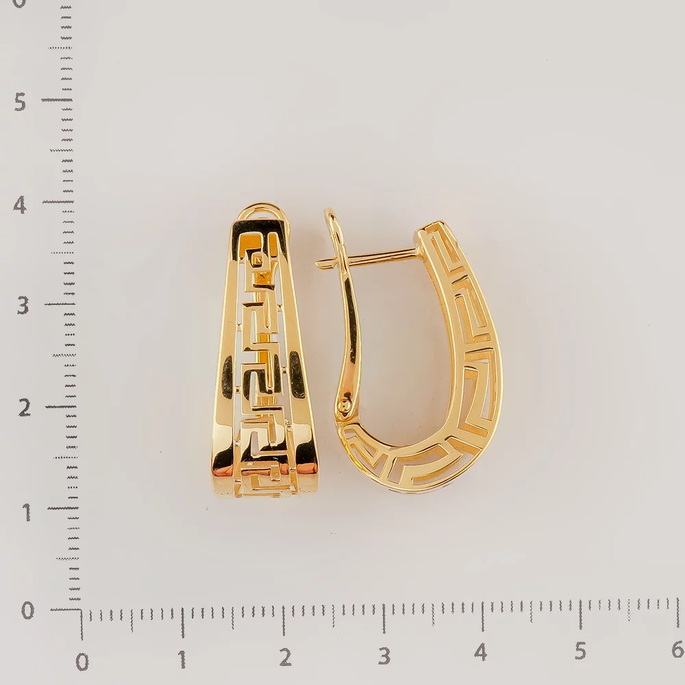 Серьги из желтого золота 585 пробы