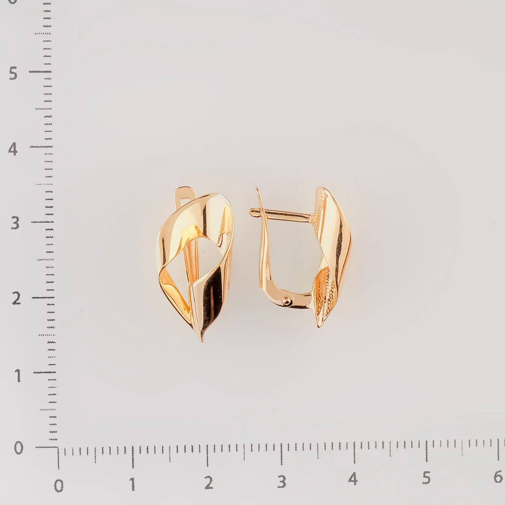 Серьги из красного золота 585 пробы