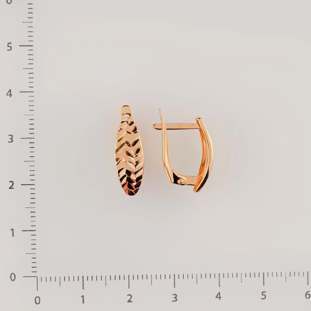 Серьги из красного золота 585 пробы