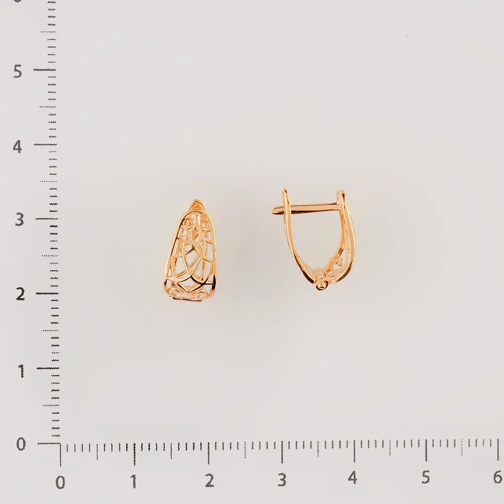 Серьги из красного золота 585 пробы