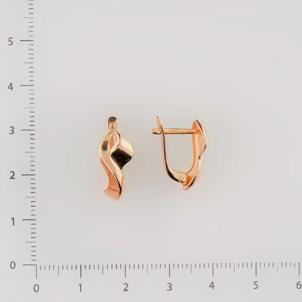 Серьги из красного золота 585 пробы