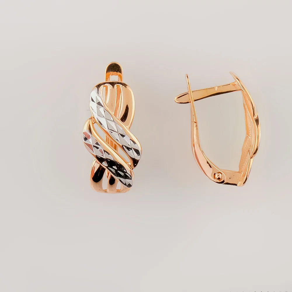 Серьги из красного золота 585 пробы