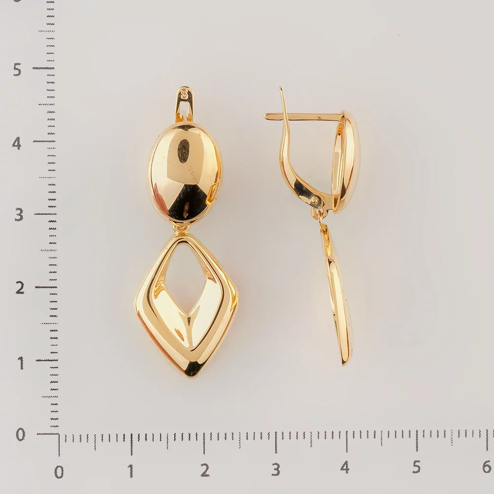 Серьги из желтого золота 585 пробы
