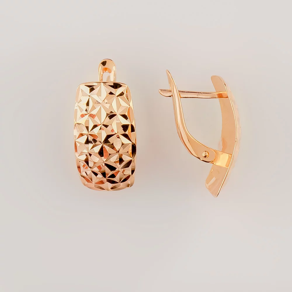 Серьги из красного золота 585 пробы
