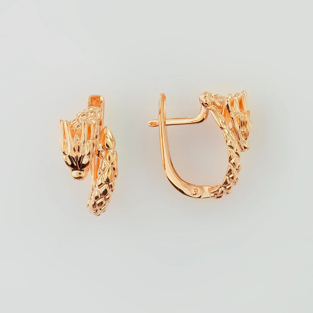 Серьги из красного золота 585 пробы