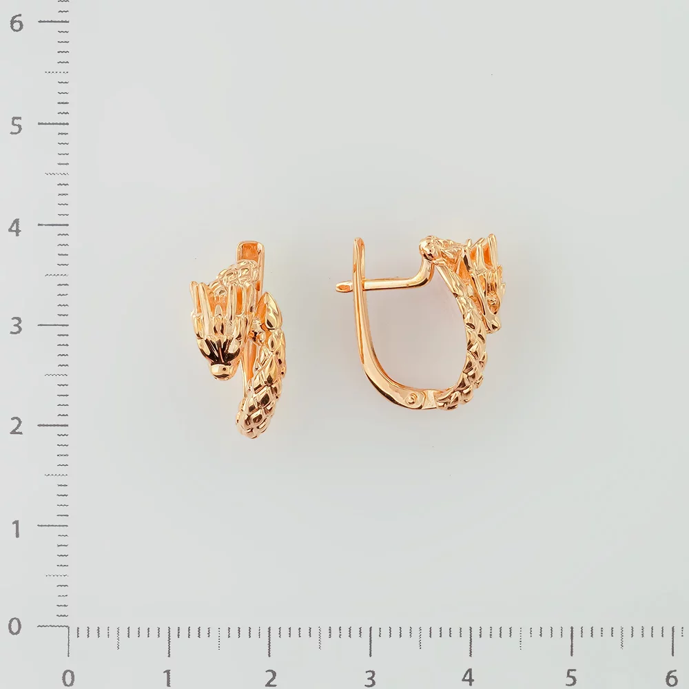 Серьги из красного золота 585 пробы