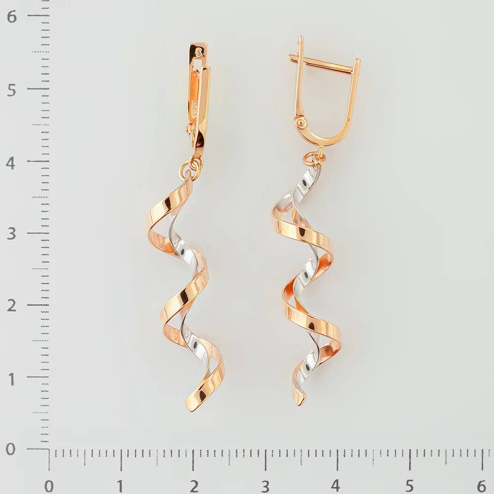 Серьги из красного золота 585 пробы